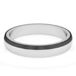 Alianza de boda 3mm Boreal Curve Oro Blanco y Carbono 30-OAC13B-B - Imagen 2