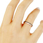 Alianza de boda 3mm Boreal Curve Oro Rosa y Carbono 30-OAC13R-B - Imagen 3