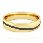 Alianza de boda Infinity Curve 4mm Oro Amarillo y Carbono 40-OAC01A-B - Imagen 2