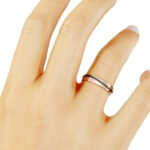 Alianza de boda Infinity Curve 4mm Oro Rosa y Carbono 40-OAC01R-B - Imagen 3