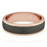 Alianza de boda 4.5mm Bold Carbon Oro Rosa y Carbono 45-OAC08R-B - Imagen 2