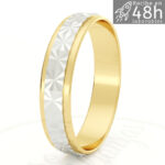 Alianza Oro Bicolor 9K y 18K de 4 mm de ancho OA-118AB