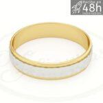 Alianza Oro Bicolor 9K y 18K de 4 mm de ancho OA-118AB - Imagen 2