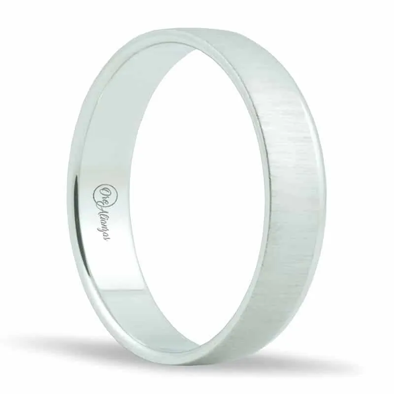 Alianza Oro Blanco 18K de 4.5 mm de ancho OA-136B - Imagen 1